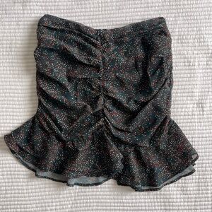 Green Multicolor Ruched Skirt from Southmoon Under